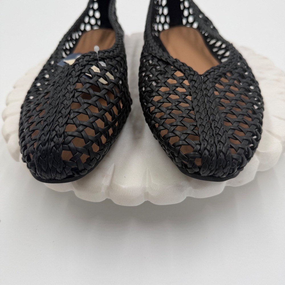 Universal Thread Gia Black Woven Ballet Flats Memory Foam Size 11 NEW - Picture 4 of 8